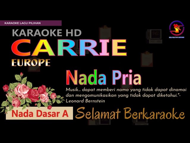 Karaoke Carrie - Europe (Ver. EPR) male key A || HD quality.