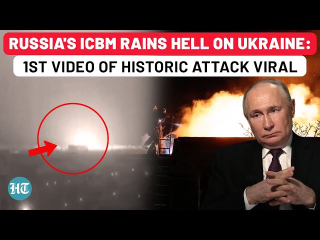 Video Captures Russia's Historic ICBM Attack On Ukraine | World Watches Putin's Show of Force