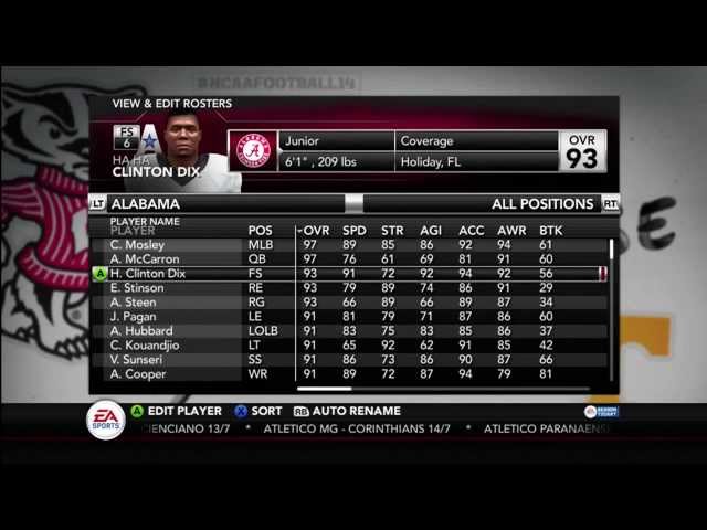 NCAA Football 14 - Real Roster Names