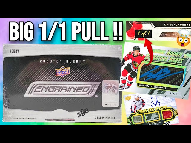 1 OF 1 PULL !! 2023-24 Upper Deck Engrained Hockey Box Opening !!