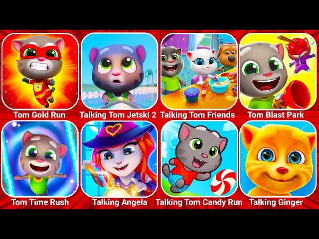 Talking Tom Hero Dash, My Talking Hank, Talking Tom Friends, Pet Gold Run, Talking Tom Candy Run...