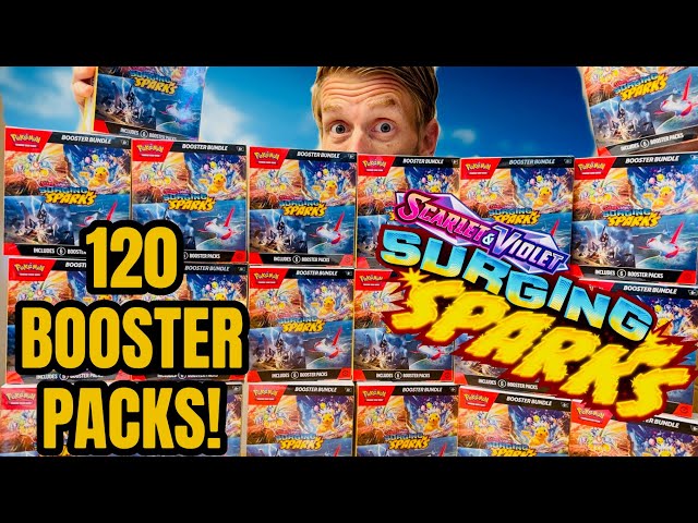 Testing Pull Rates for Surging Sparks by Opening an ENTIRE CASE of Booster Bundles!