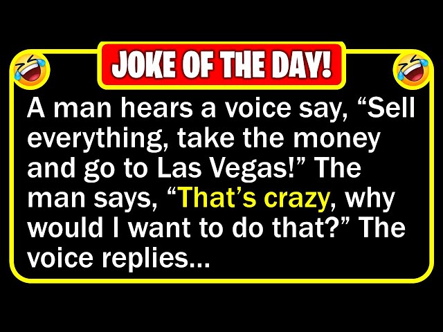 🤣 BEST JOKE OF THE DAY! - A guy wakes up one morning and hears a voice say... " | Funny Clean Jokes