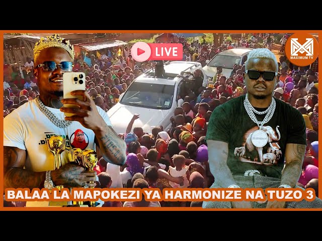 🔴LIVE: NI BALAA HARMONIZE APOKELEWA NA NYOMI NA TUZO ZAKE KUTOKA USA/ AIRPORT HADI KONDE GANG