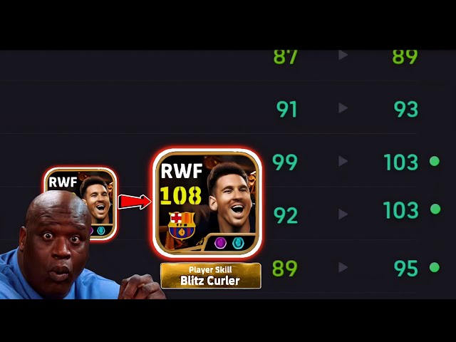 Blitz Curler Lionel Messi Big Time Best Training Guide 🥶 | New 108 Blitz Messi | efootball 2025