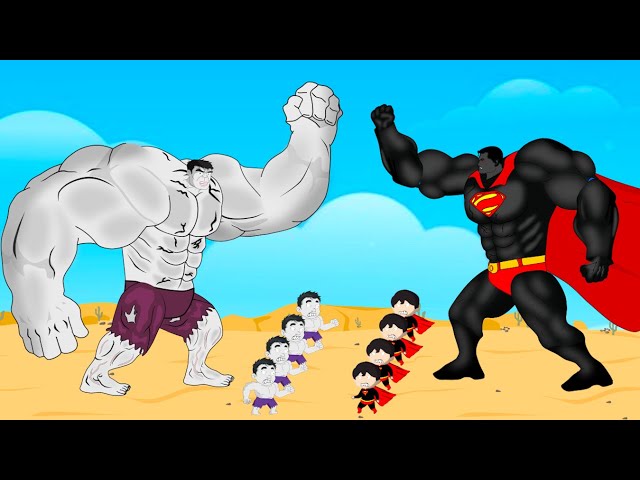 Evolution Of WHITE HULK Family Vs Evolution Of BLACK SUPERMAN Family: Who Is The King Of SuperHero?