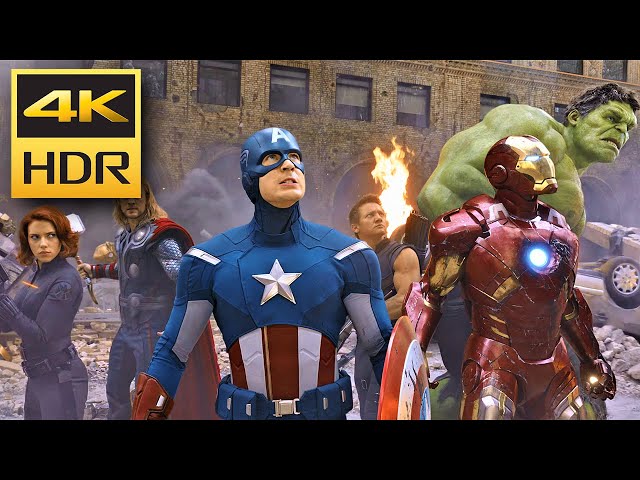 4K HDR - Chitauri Invasion - The Avengers (2012)