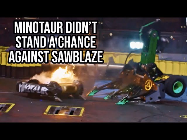 SawBlaze has its way with Minotaur, a breakdown