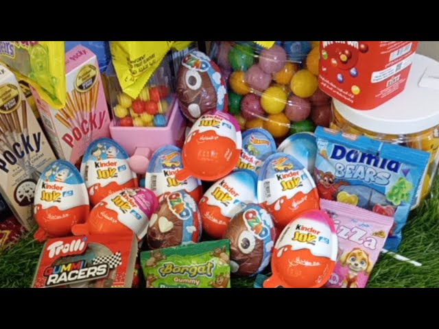 Satisfying Video ASMR my gummies and gumballs kinder joy egg suprise collection