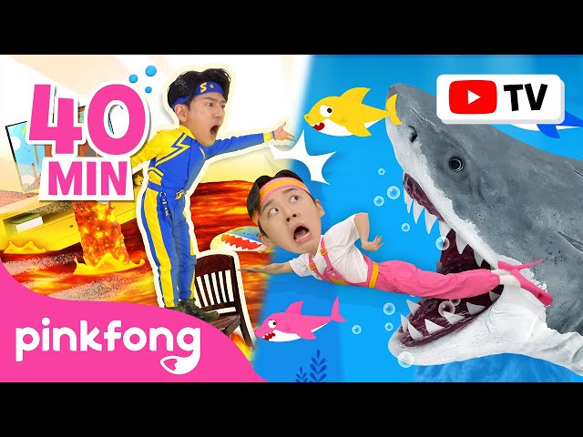 Run Away with Hoi and Sammy | Escape from the Sharks + More | Animal Songs | Official Pinkfong