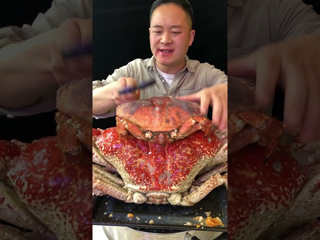 Mukbang Rich Seafood - King Crab Satisfying Eating Seafoods Show - Part 564 #Shorts