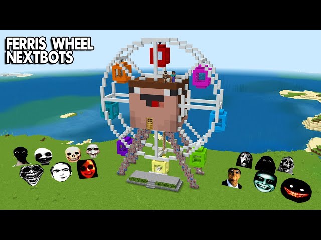 SURVIVAL FERRIS WHEEL HOUSE WITH 100 NEXTBOTS in Minecraft - Gameplay - Coffin Meme