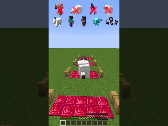 Touch Red vs Mob's Jump Challenge #shorts #meme #minecraft