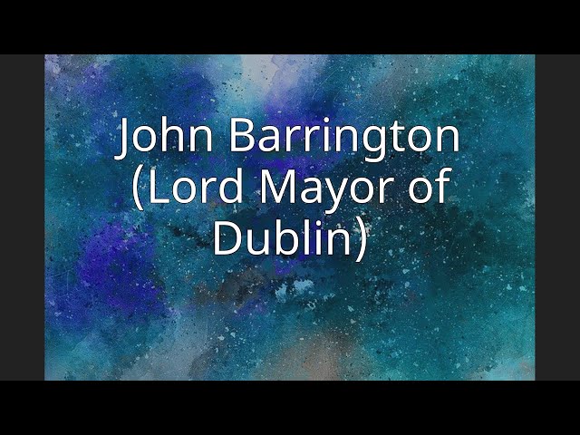 John Barrington (Lord Mayor of Dublin)