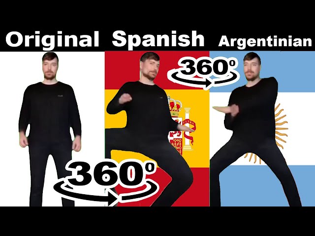 Mr Beast Rizz (Original vs Spanish vs Argentinian Versions) 360º