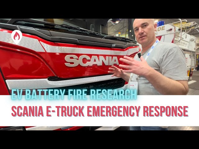 Emergency response to SCANIA 25P e-truck