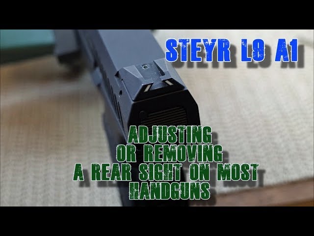 Steyr L9 A1 rear sight adjustment