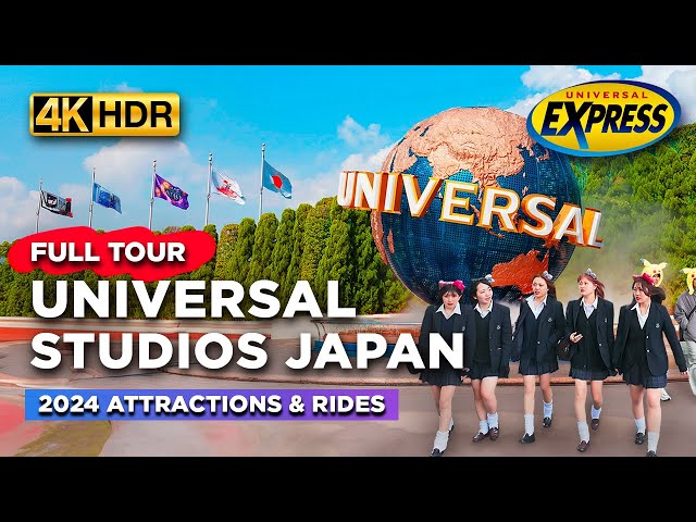 UNIVERSAL STUDIOS JAPAN 2024 | Tour with ALL Attractions and Express Pass 7 Rides! | Osaka【4K HDR】