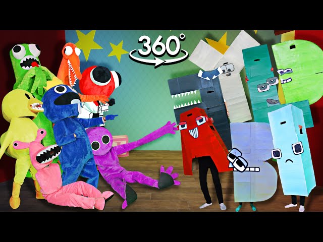 VR 360° New Rainbow Friends VS New Alphabet Lore In Real Life 🎶 Friday Night Funkin' 360° Animation