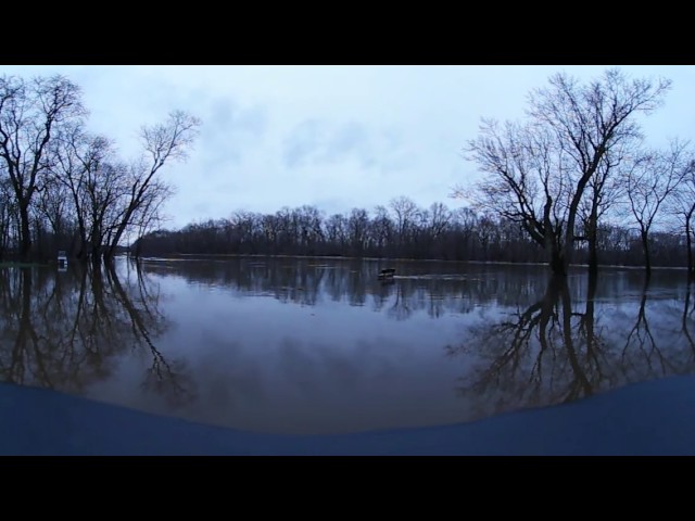 standing water -- flooded river -- oil well -- power plant