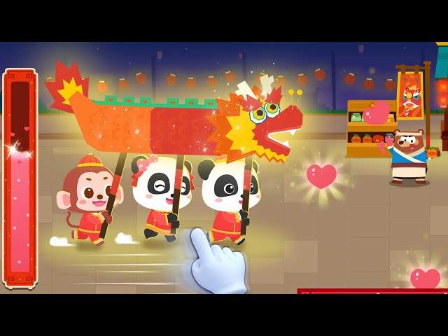 Baby Panda's Chinese New Year Gameplay #2 - Dragon Dance Performance - Preparation Fireworks Show