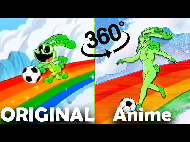 Smiling Critters Original vs Anime (Poppy Playtime Chapter 3 Animation) 360°