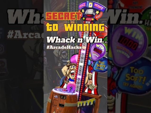 The Secret to winning Whack n Win Hammer Arcade Game in Timezone.