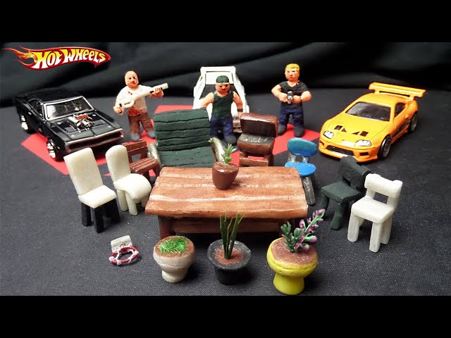 Making Paul Walker - Vin Diesel - And Toreto's Garden Furniture From Modurit 1/64  Fast & Furious