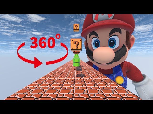 【VR】3D Super Mario Stage01『マリオ』【360度動画】