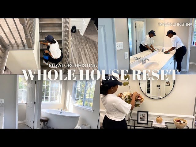 WHOLE HOUSE RESET | MOTIVATING CLEAN WITH ME ! BATHROOMS, LAUNDRY & KITCHEN + FALL DECOR FAIL