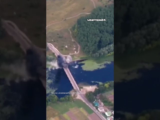 Ukrainian MiG-29 pilot destroys Russian bridges with AmericanJDAM bombs #warinukraine #shorts