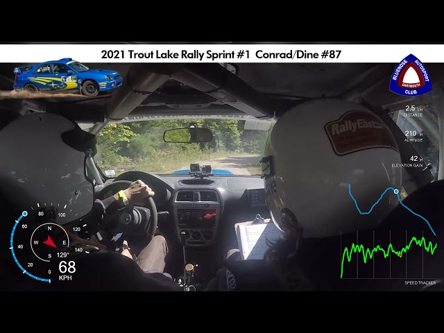 Trout Lake Rally Sprint 2021 #1 - Stage 1 - Conrad / Dine