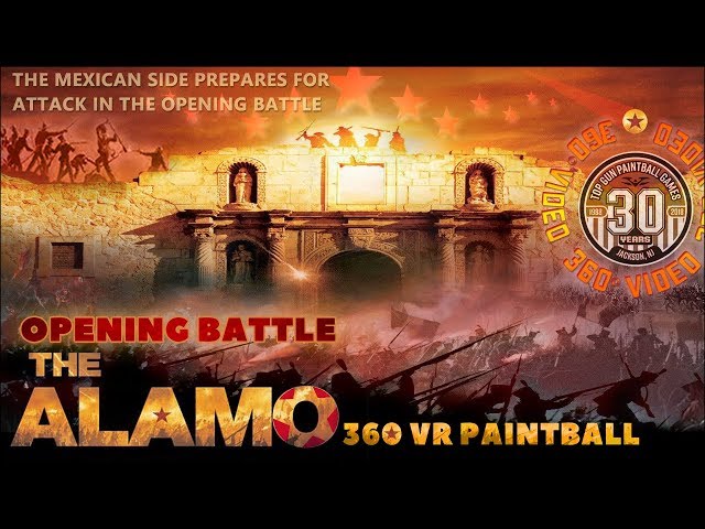 TopGun Alamo Scenario Woodsball Paintball 2018 360 VR Video Opening Battle Part 2