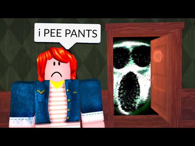 she CRIED & PEED her PANTS! in DOORS ROBLOX