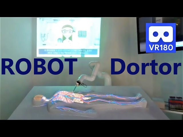 3D 180VR 4K Robot Doctor treats the virus in the human body