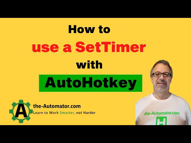 How to use a SetTimer in AutoHotkey to mimic Multi-Threading