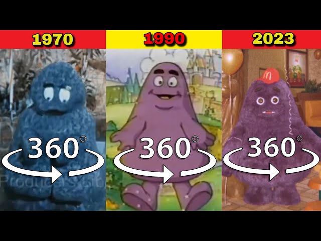 360 VR Grimace Shake Commercial | 1970 Vs 1990 Vs 2023 | Side by Side Comparison