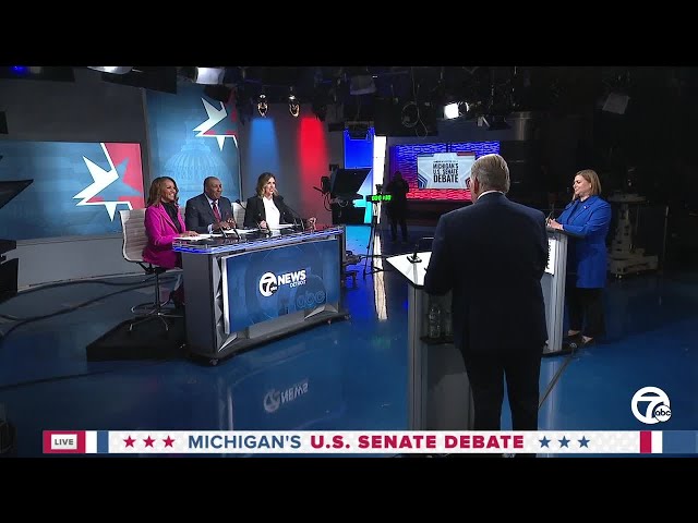 WATCH: Full WXYZ-TV's Michigan U.S. Senate debate between Mike Rogers & Elissa Slotkin