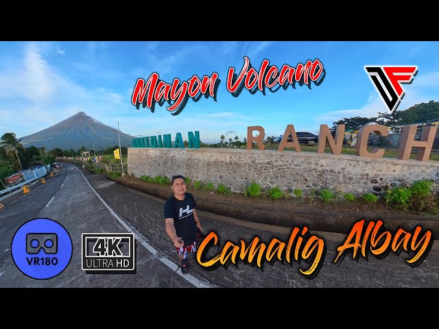 Mayon Volcano View in Quituinan Hills, Camalig, Albay, Philippines in 3D VR 180