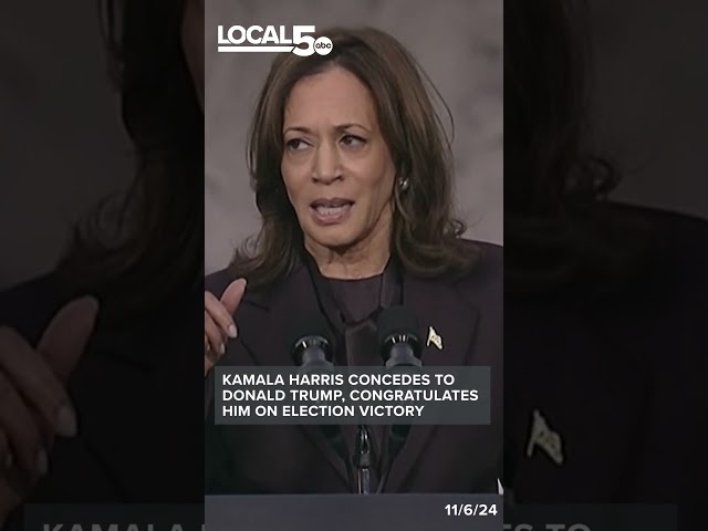 Kamala Harris concedes presidential election to Donald Trump #shorts