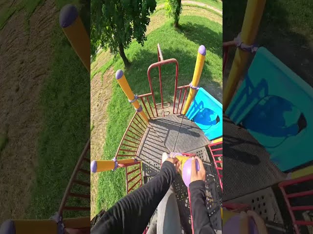 bella ciao Playground parkour running climbing sliding pov