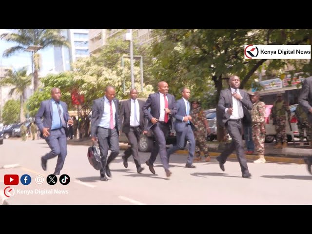 LOYALTY!! See DP KINDIKI RUNNING to receive President RUTO in Parliament for his Address