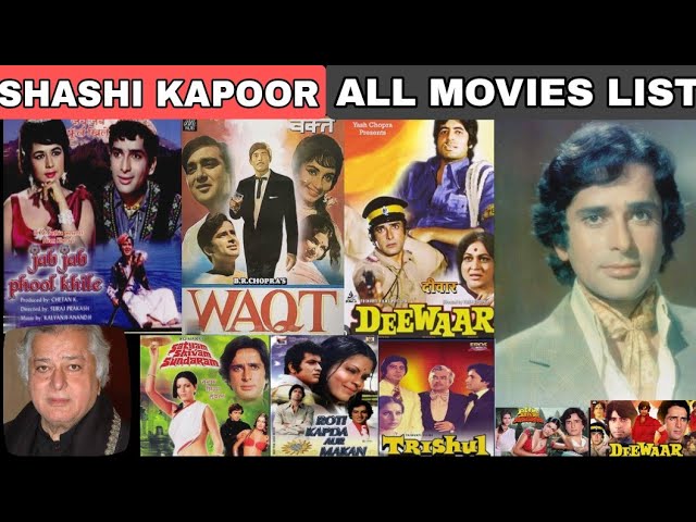 Shashi Kapoor(1951-2024) All Movies Name List|Shashi kapoor Filmography| shashi kapoor movies name