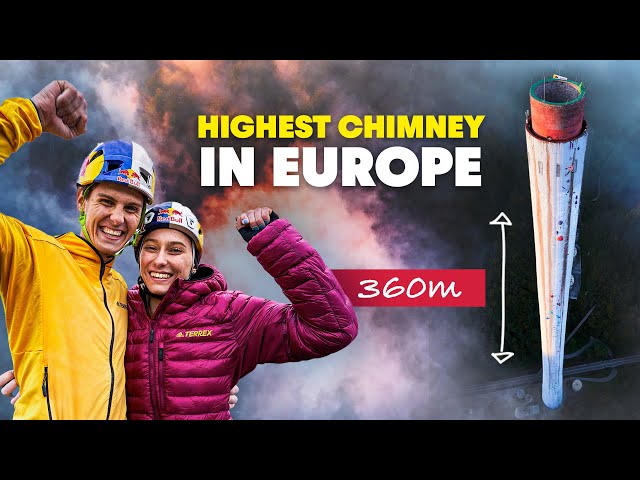 Climbing The Highest Chimney In Europe | w/ Janja Garnbret and Domen Škofic