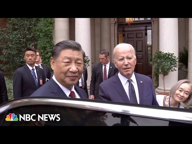 WATCH: The moment Biden and Xi discuss presidential sedans