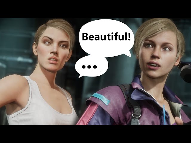 Mortal Kombat 11 - Cassie Cage Reacts to Her Parents' Old Looks