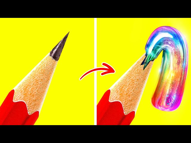 COOL SCHOOL HACKS & DIY SCHOOL SUPPLY IDEAS | Student Vs Teacher Art Challenge by 123 Go Like!