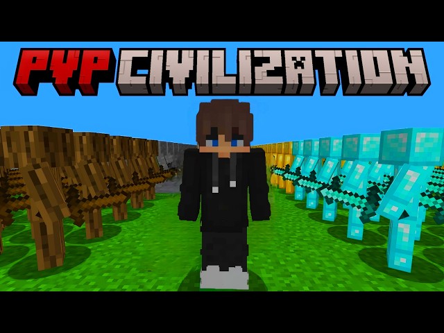 Minecraft but I survive in PVP CIVILIZATION #minecraft