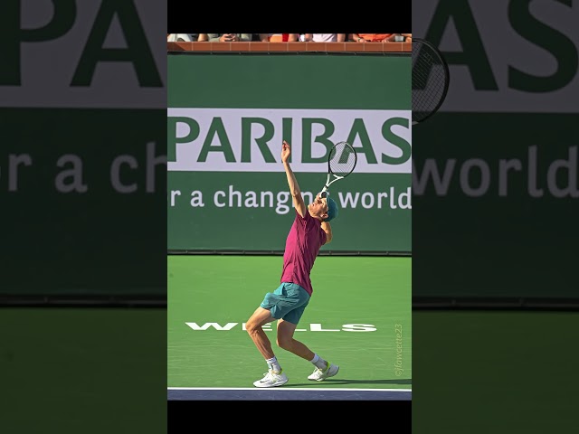 Jannik Sinner serve in 4k slow motion from BNP Indian Wells #Shorts