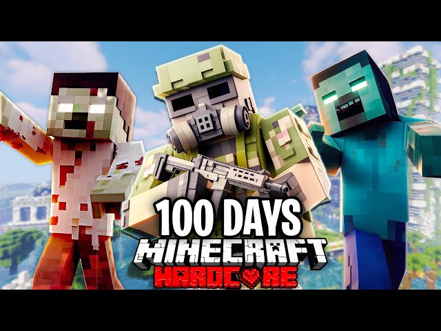 I Survived 100 Days in a ZOMBIE APOCALYPSE in Hardcore Minecraft!